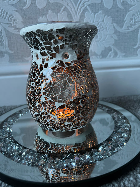 Gunmetal Grey Cracked Glass Burner