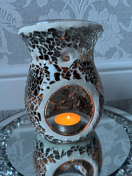 Gunmetal Grey Cracked Glass Burner