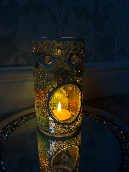 Iridescent Crackle Glass Burner