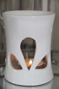 White 9cm Cut Out Oil Burner