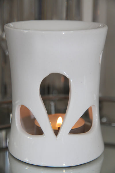 White 9cm Cut Out Oil Burner